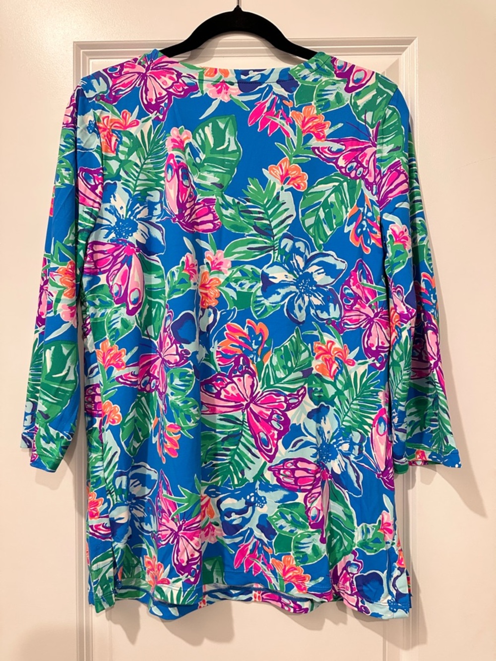 Lilly Pulitzer Blue Pink Green Tropical Print Tunic - Picture 2 of 5